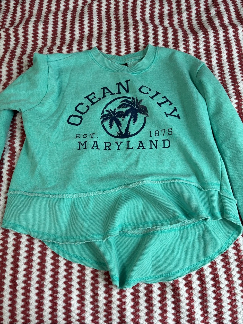 Ocean City Maryland Girls' Teal Pullover Sweatshirt